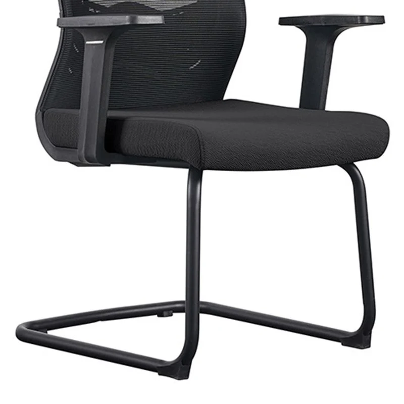 Chaise de bureau à dossier haut avec accoudoirs à cadre chromé contemporain Clearhalo
