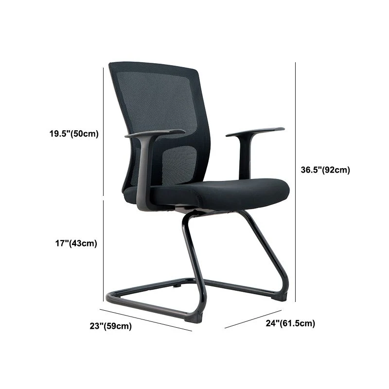 Chaise de bureau à dossier moyen AirGrid respirant avec accoudoir Clearhalo