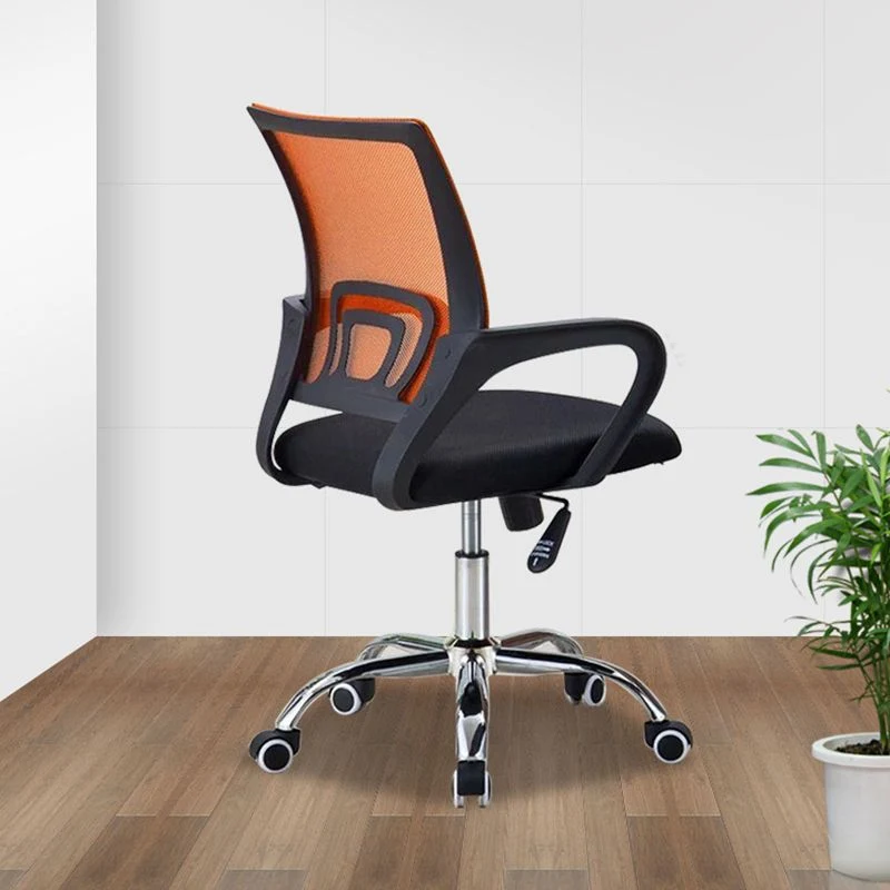 Chaise de bureau à dossier moyen avec coussin en éponge, bras fixe, pieds en métal Clearhalo