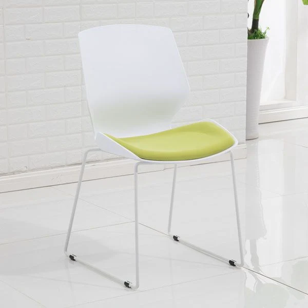 Chaise de bureau à dossier moyen avec coussin éponge, chaise de bureau à dossier en plastique Clearhalo