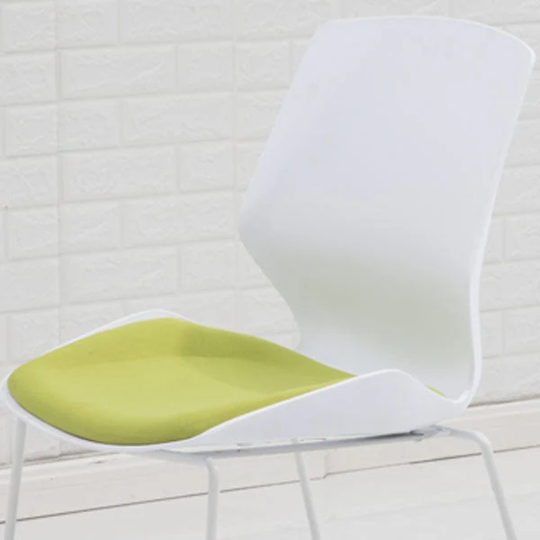 Chaise de bureau à dossier moyen avec coussin éponge, chaise de bureau à dossier en plastique Clearhalo