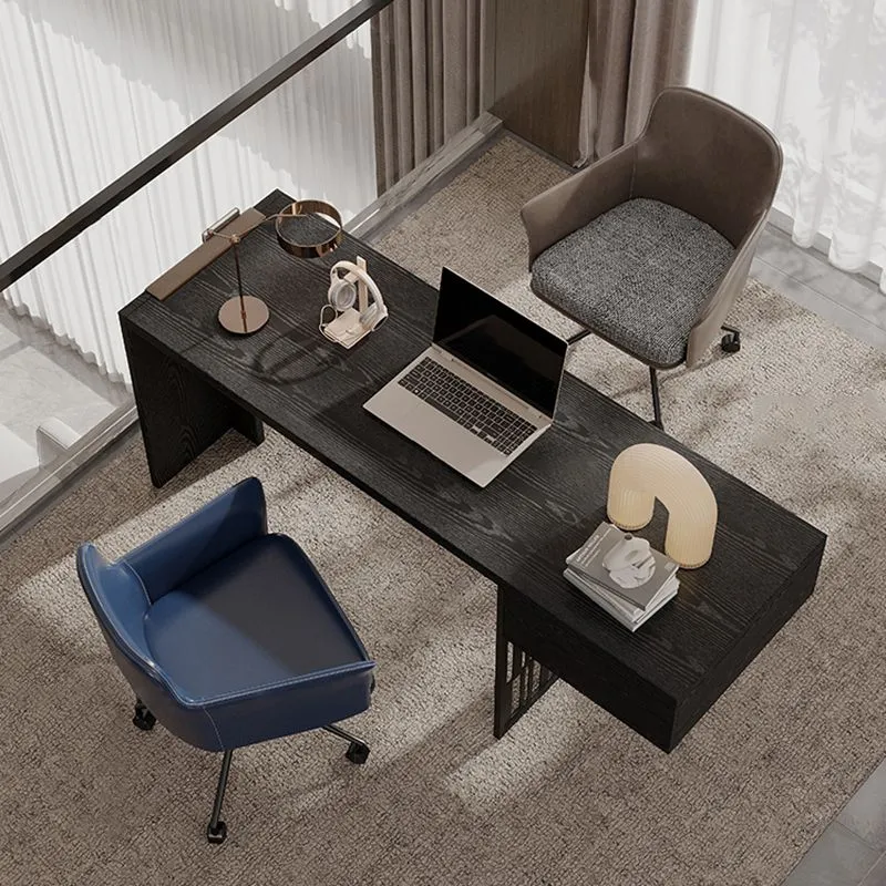 Chaise de bureau à dossier moyen, chaise de travail pivotante contemporaine Clearhalo