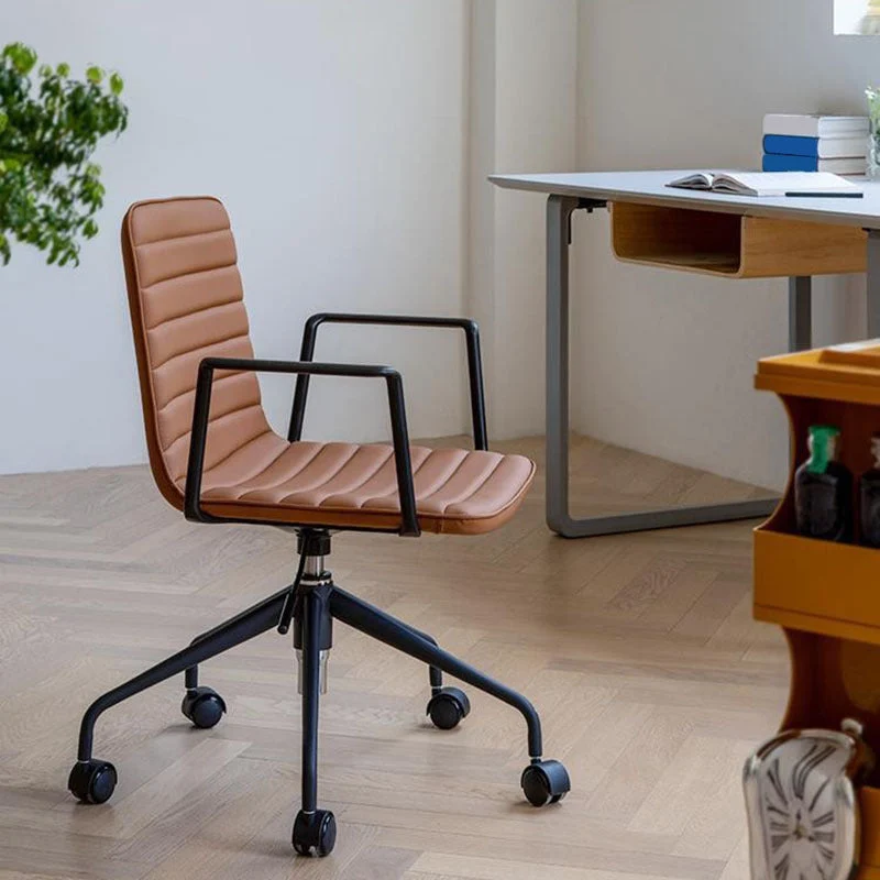 Chaise de bureau à dossier moyen, hauteur de siège réglable, chaise de bureau contemporaine Clearhalo