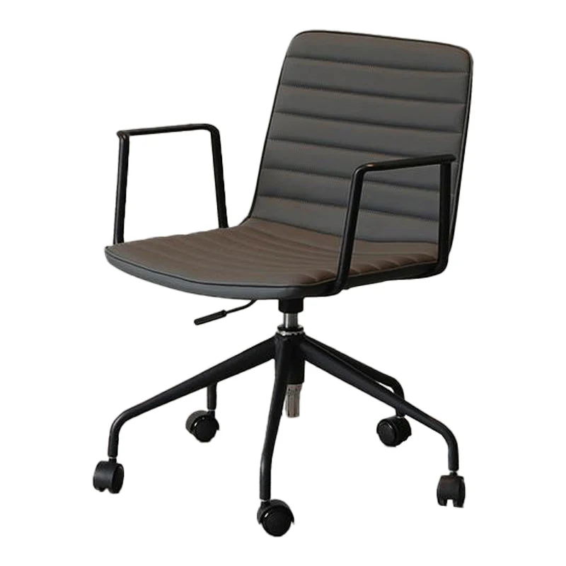 Chaise de bureau à dossier moyen, hauteur de siège réglable, chaise de bureau contemporaine Clearhalo