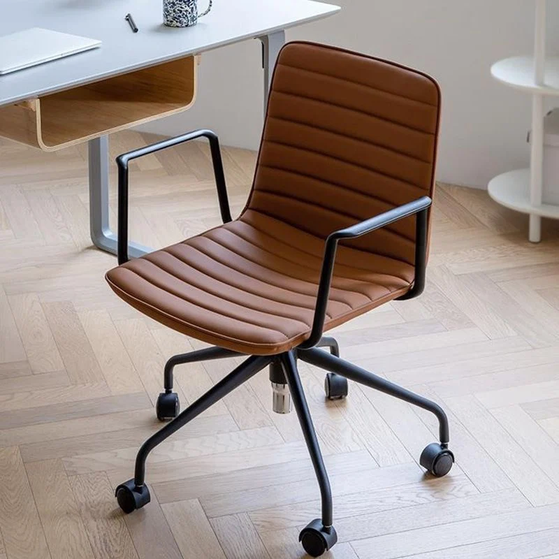 Chaise de bureau à dossier moyen, hauteur de siège réglable, chaise de bureau contemporaine Clearhalo