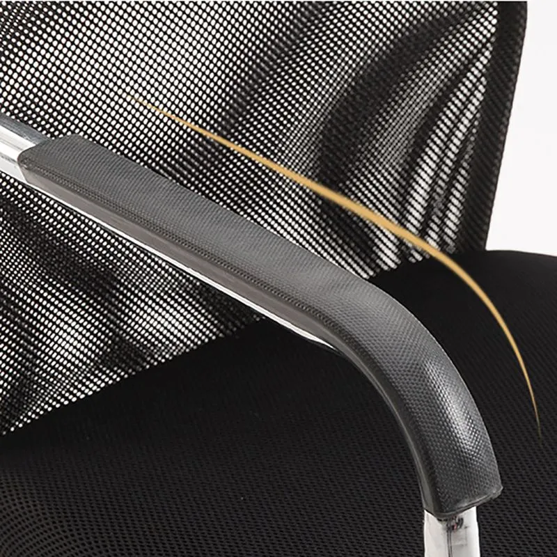 Chaise de bureau à dossier moyen en maille avec accoudoir fixe et base luge Clearhalo