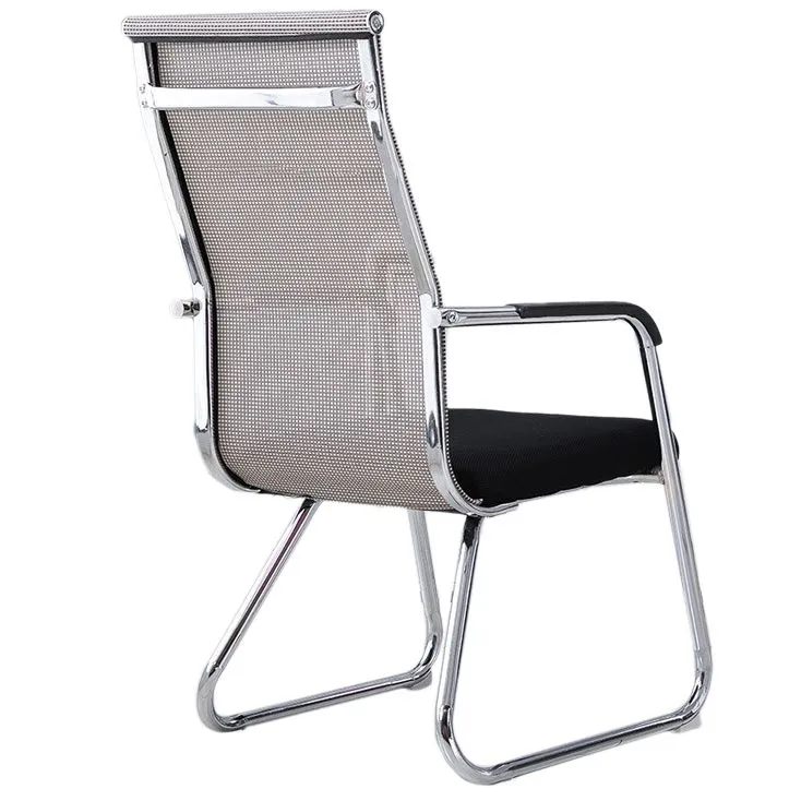 Chaise de bureau à dossier moyen/haut, fauteuil fixe avec coussin en tissu éponge Clearhalo