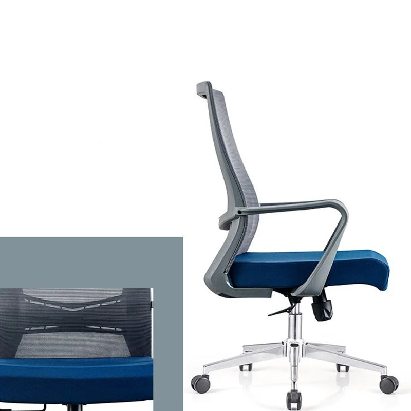 Chaise de bureau ergonomique à bras fixes, moderne et sans détresse, avec roulettes Clearhalo
