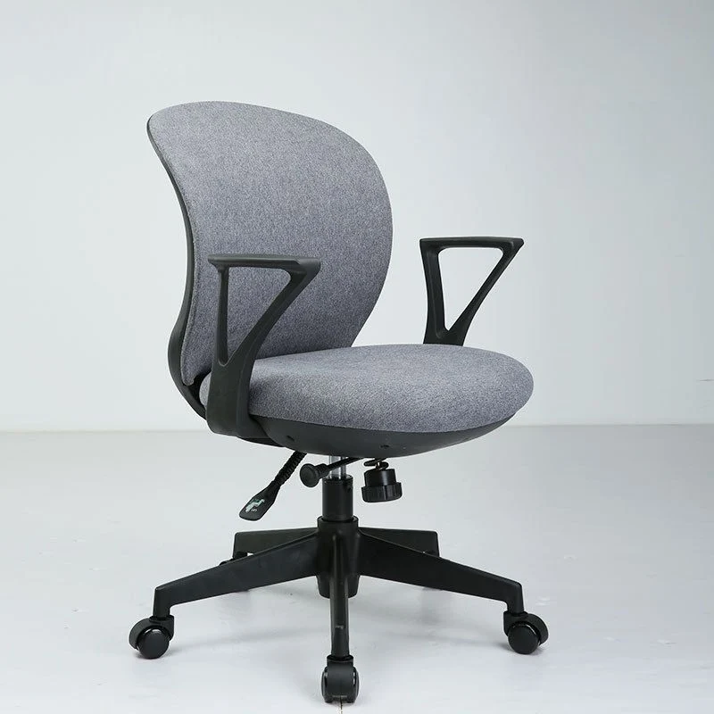 Chaise de bureau ergonomique à dossier moyen, chaise de bureau pivotante réglable avec roulettes Clearhalo