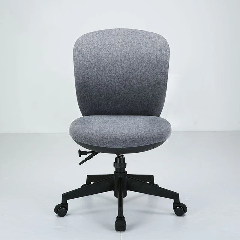 Chaise de bureau ergonomique à dossier moyen, chaise de bureau pivotante réglable avec roulettes Clearhalo