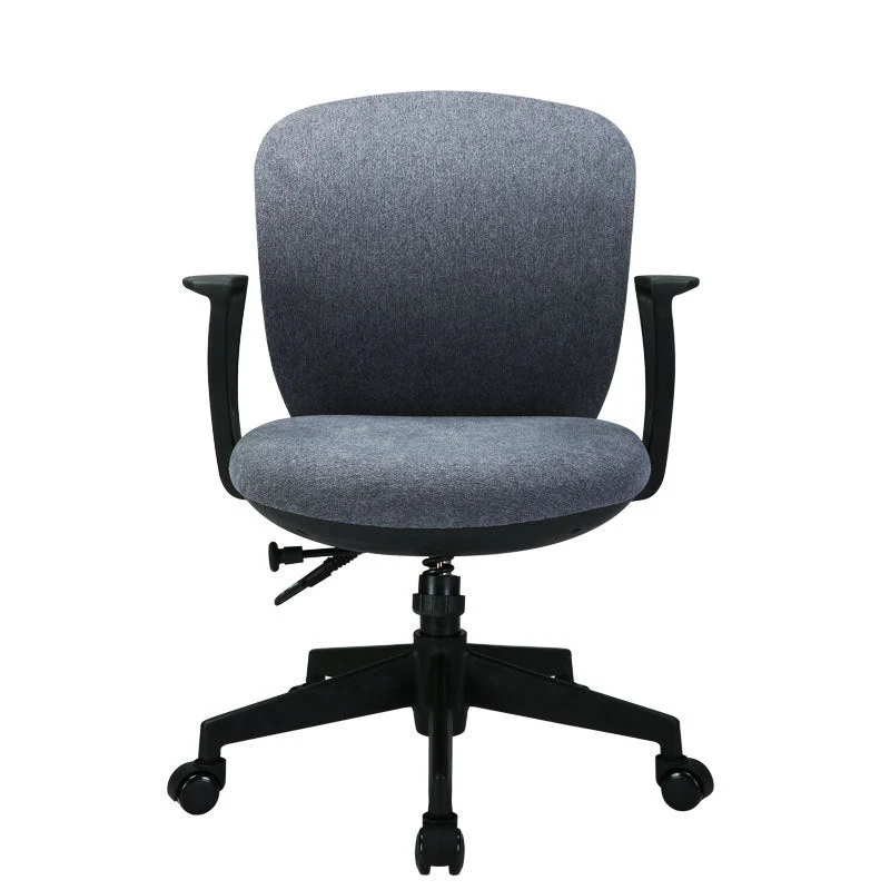 Chaise de bureau ergonomique à dossier moyen, chaise de bureau pivotante réglable avec roulettes Clearhalo