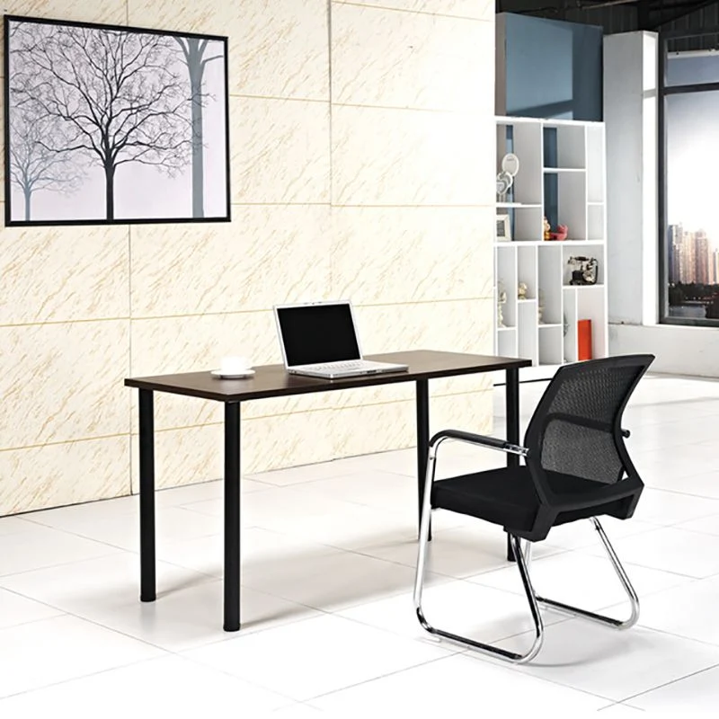 Chaise de bureau ergonomique à dossier moyen, chaise de bureau contemporaine sans roulettes Clearhalo