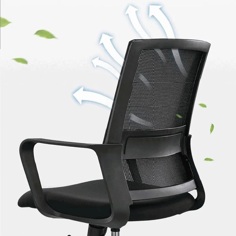 Chaise de bureau ergonomique en maille avec bras de style contemporain Clearhalo