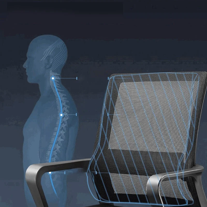 Chaise de bureau ergonomique en maille avec bras de style contemporain Clearhalo