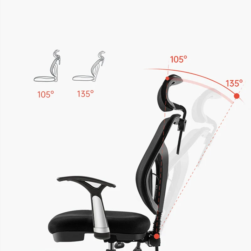 Chaise de bureau ergonomique en maille, chaise de bureau moderne à hauteur de siège réglable Clearhalo