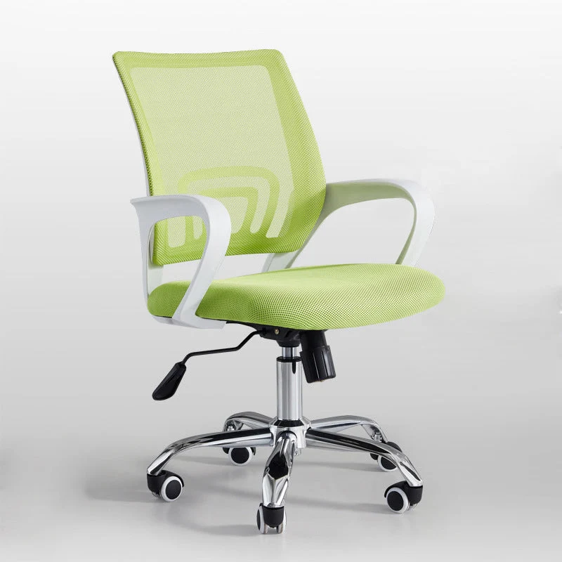Chaise de bureau ergonomique en maille, chaise contemporaine à accoudoirs fixes avec roulettes Clearhalo