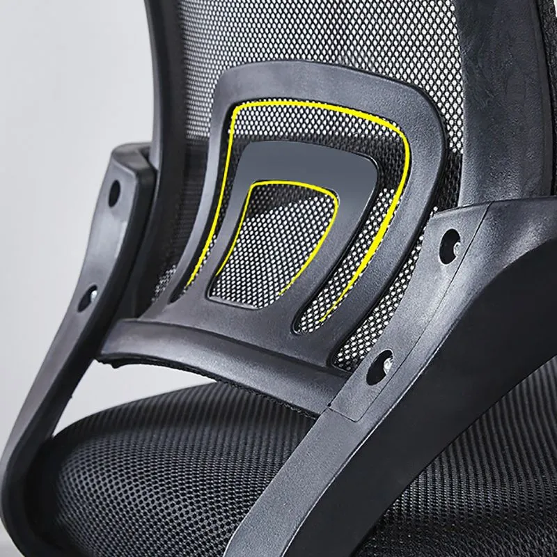 Chaise de bureau ergonomique en maille, chaise contemporaine à accoudoirs fixes avec roulettes Clearhalo
