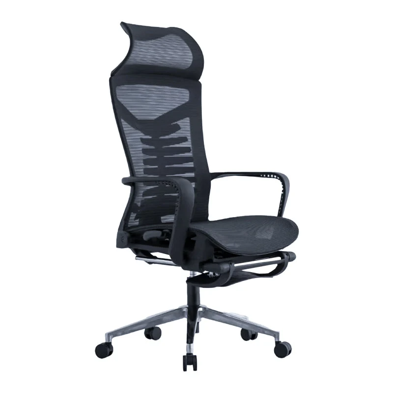 Chaise de bureau ergonomique en maille, chaise de travail en lin à dossier haut avec roulettes Clearhalo