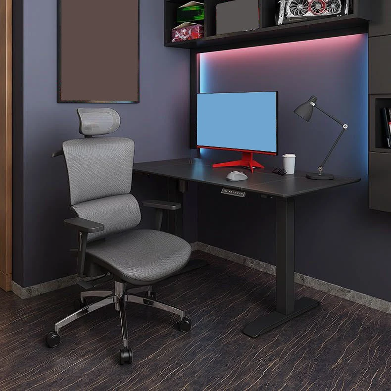 Chaise de bureau ergonomique réglable en hauteur, Support lombaire, chaise pivotante en maille pour ordinateur Clearhalo