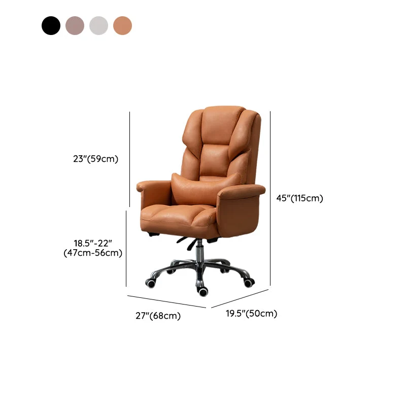 Chaise de bureau ergonomique sans accoudoirs, mécanisme d'inclinaison moderne, avec roulettes Clearhalo