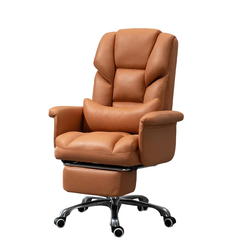 Chaise de bureau ergonomique sans accoudoirs, mécanisme d'inclinaison moderne, avec roulettes Clearhalo