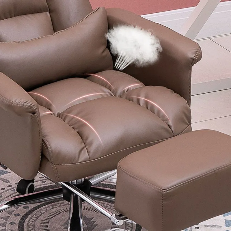 Chaise de bureau ergonomique sans accoudoirs, mécanisme d'inclinaison moderne, avec roulettes Clearhalo