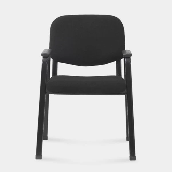 Chaise de bureau ergonomique en tissu contemporain, chaise de conférence à dossier moyen Clearhalo