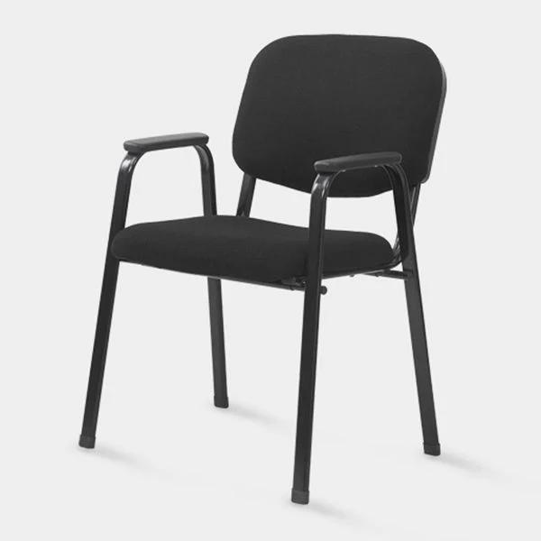Chaise de bureau ergonomique en tissu contemporain, chaise de conférence à dossier moyen Clearhalo