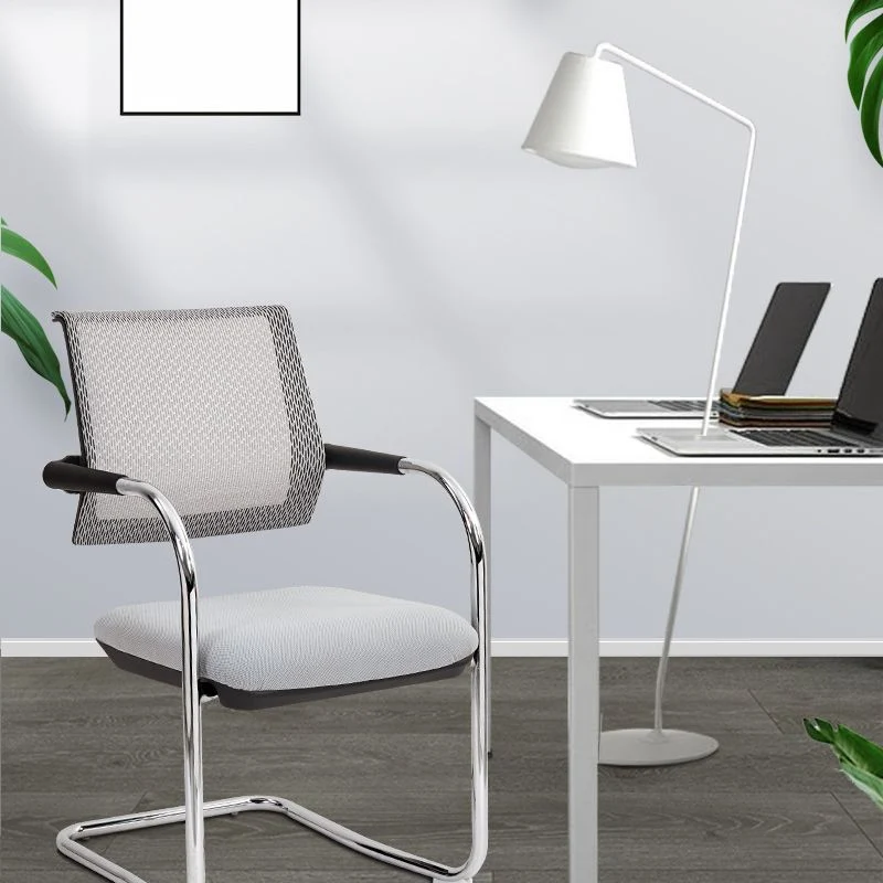Chaise de bureau ergonomique en tissu contemporain, chaise de conférence à dossier moyen Clearhalo