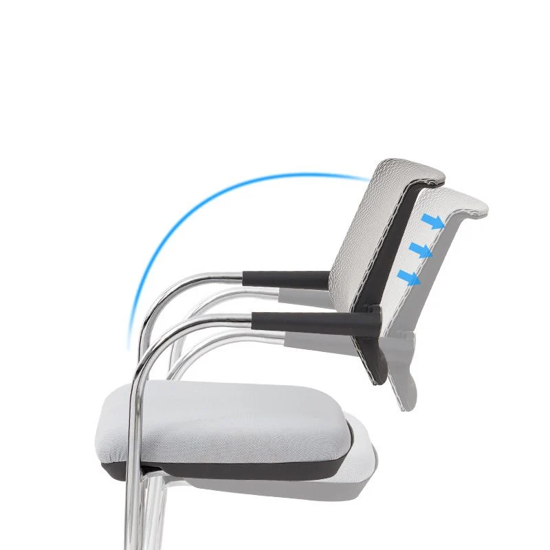 Chaise de bureau ergonomique en tissu contemporain, chaise de conférence à dossier moyen Clearhalo