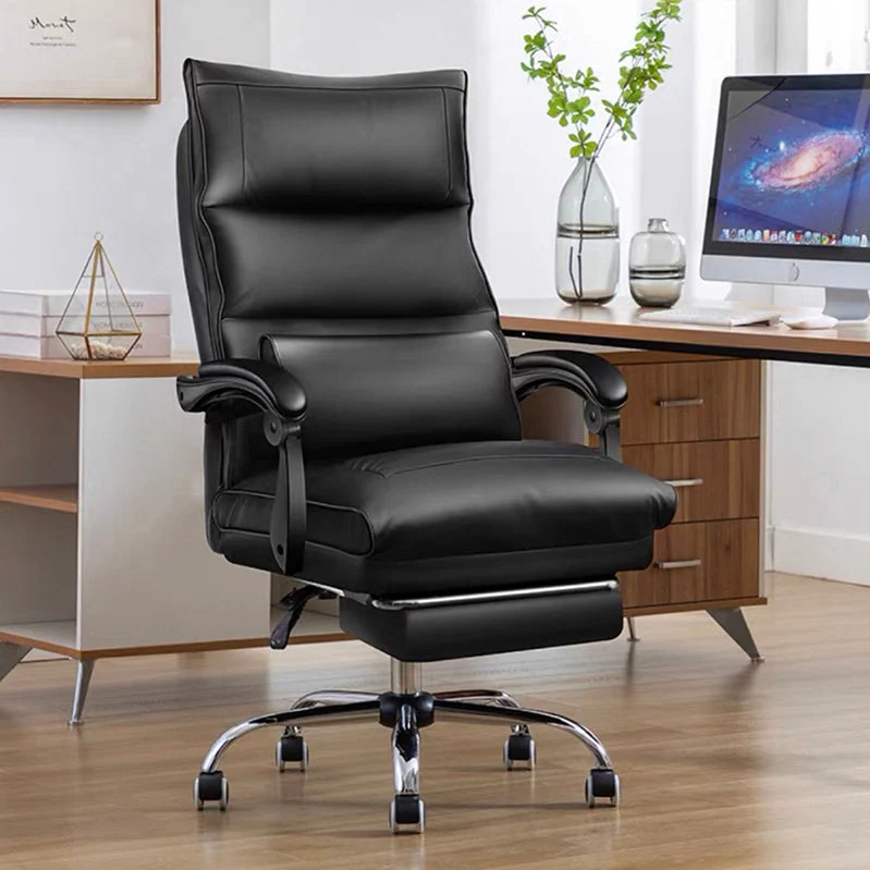 Chaise de bureau exécutive à bras réglable, chaise de bureau moderne à dossier haut Clearhalo
