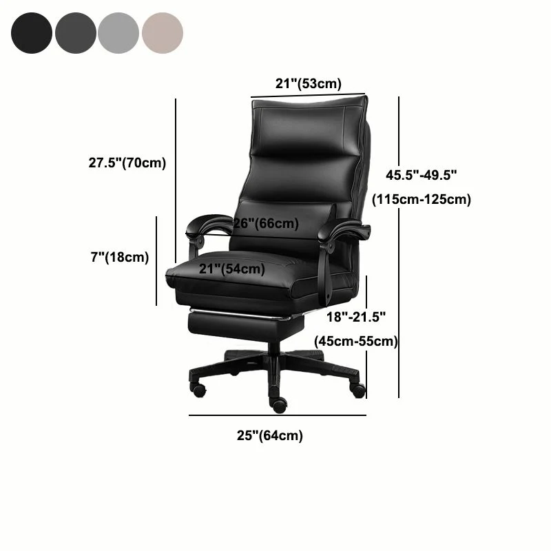 Chaise de bureau exécutive à bras réglable, chaise de bureau moderne à dossier haut Clearhalo