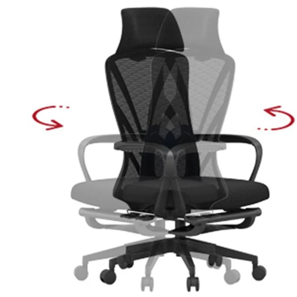 Chaise de bureau exécutive à dossier haut, chaise de bureau moderne avec pivot Clearhalo