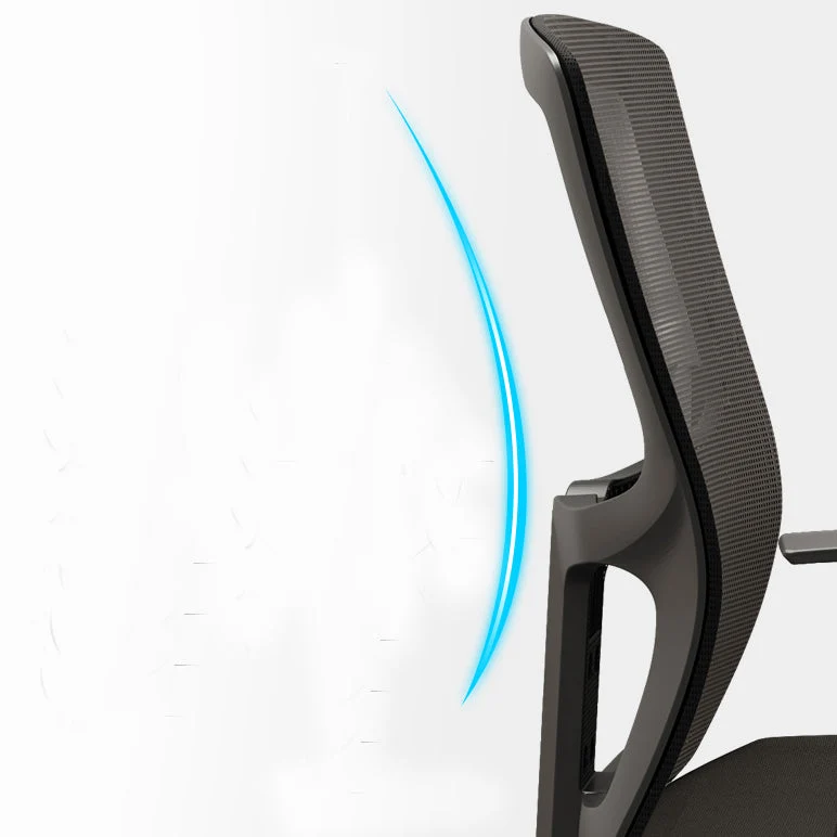 Chaise de bureau fixe moderne de bras aucune chaise de bureau ergonomique pénible Clearhalo
