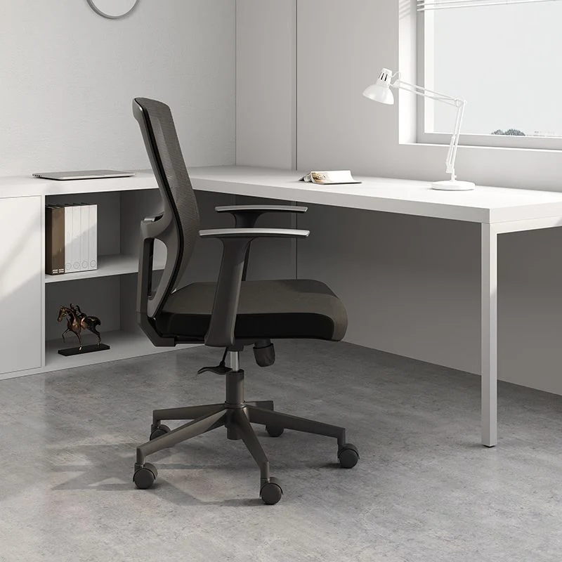Chaise de bureau fixe moderne de bras aucune chaise de bureau ergonomique pénible Clearhalo