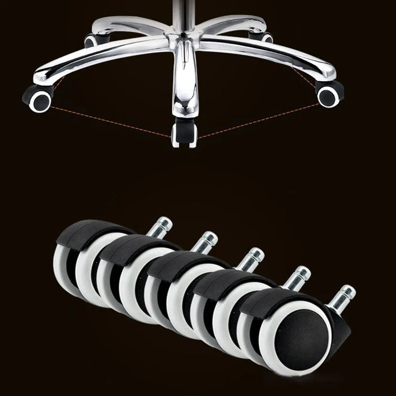 Chaise de bureau de gestion en cuir moderne à bras fixes avec roulettes Clearhalo