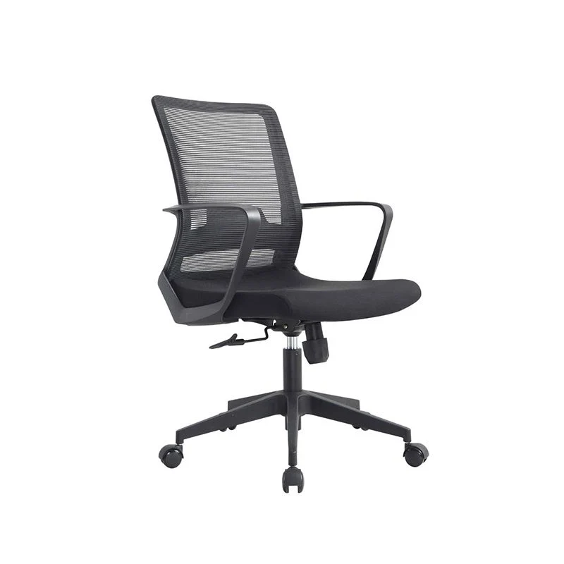 Chaise de bureau à glissière moderne, hauteur de siège réglable, bras fixes, chaise de bureau Clearhalo