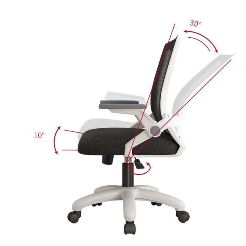 Chaise de bureau en maille, chaise de bureau ergonomique moderne avec roulettes pour le bureau Clearhalo
