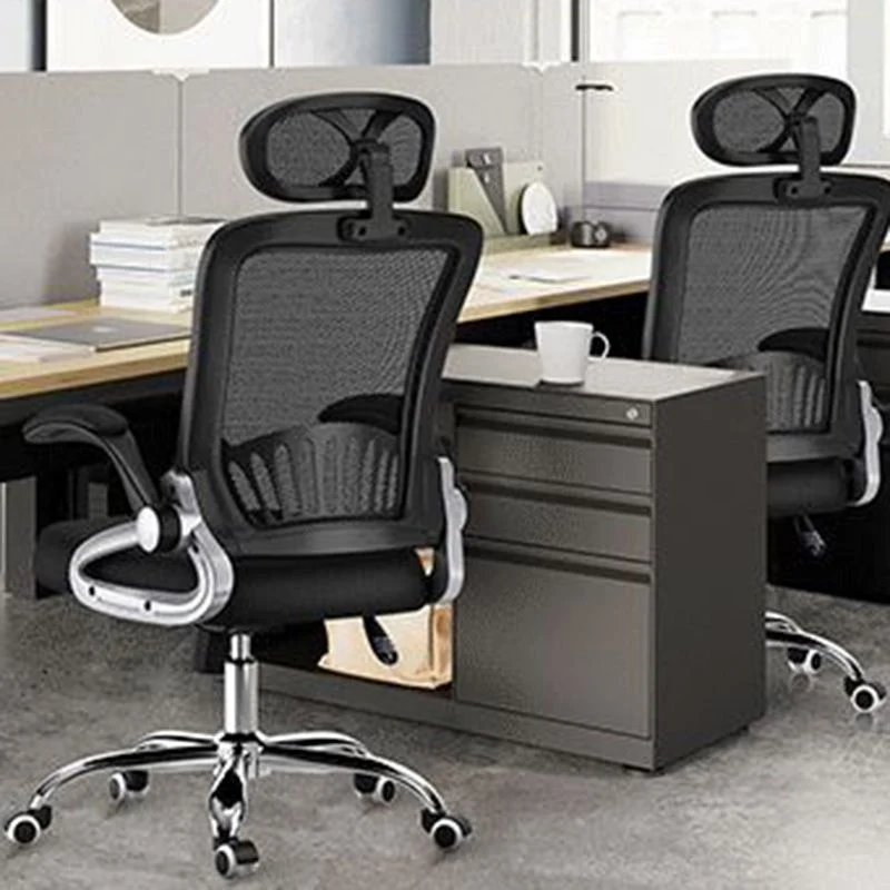 Chaise de bureau en maille, chaise de travail moderne à hauteur réglable avec roulettes Clearhalo