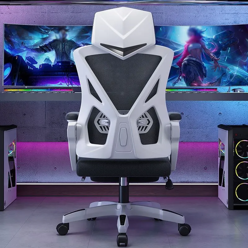 Chaise de bureau en maille à dossier haut, accoudoirs réglables en hauteur avec roulettes pivotantes Clearhalo