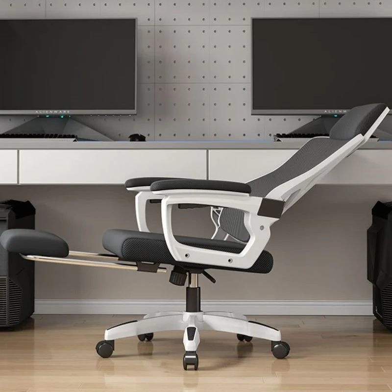 Chaise de bureau en maille à dossier haut, accoudoirs réglables en hauteur avec roulettes pivotantes Clearhalo
