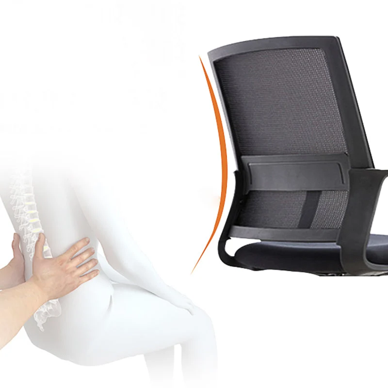 Chaise de bureau en maille moderne, ergonomique, à bras fixes, pour bureau à domicile Clearhalo