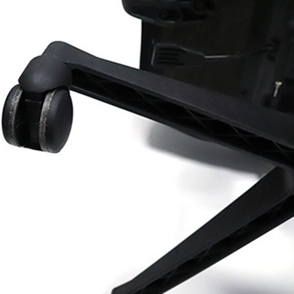 Chaise de bureau en maille noire avec accoudoir, chaise pivotante sans détresse Clearhalo