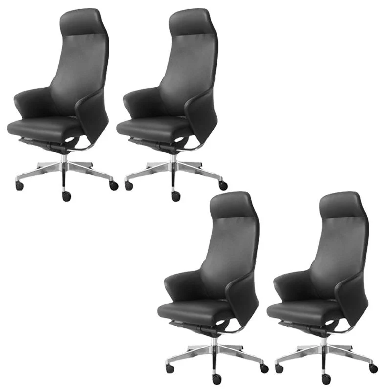 Chaise de bureau à mécanisme d'inclinaison et à dossier haut avec roulettes pivotantes Clearhalo