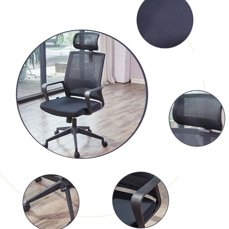 Chaise de bureau moderne à accoudoirs fixes, réglable en hauteur, avec roulettes Clearhalo