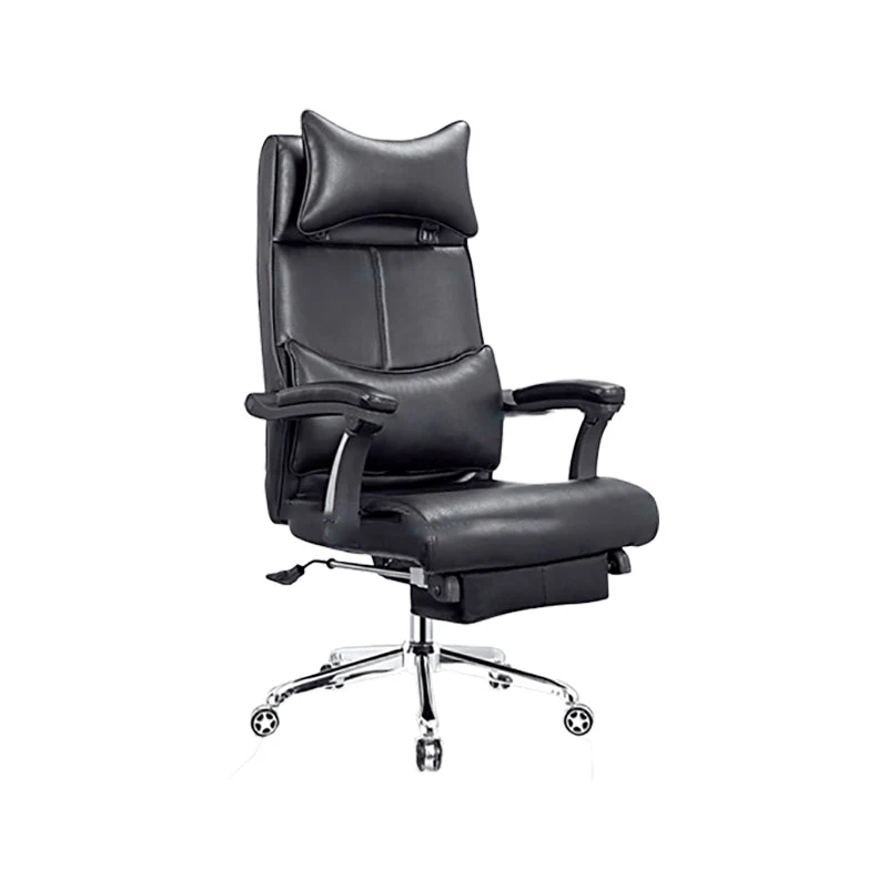 Chaise de bureau moderne, accoudoirs rembourrés, hauteur de siège réglable, avec roulettes Clearhalo