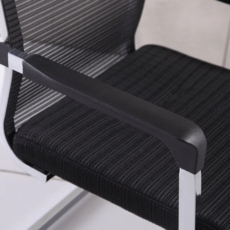 Chaise de bureau moderne en acier noir et orange avec chaise de bureau à domicile à dossier moyen et haut Clearhalo