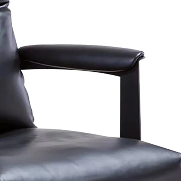 Chaise de bureau moderne avec accoudoirs rembourrés, sans détresse, avec roulettes Clearhalo