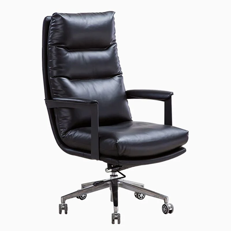 Chaise de bureau moderne avec accoudoirs rembourrés, sans détresse, avec roulettes Clearhalo