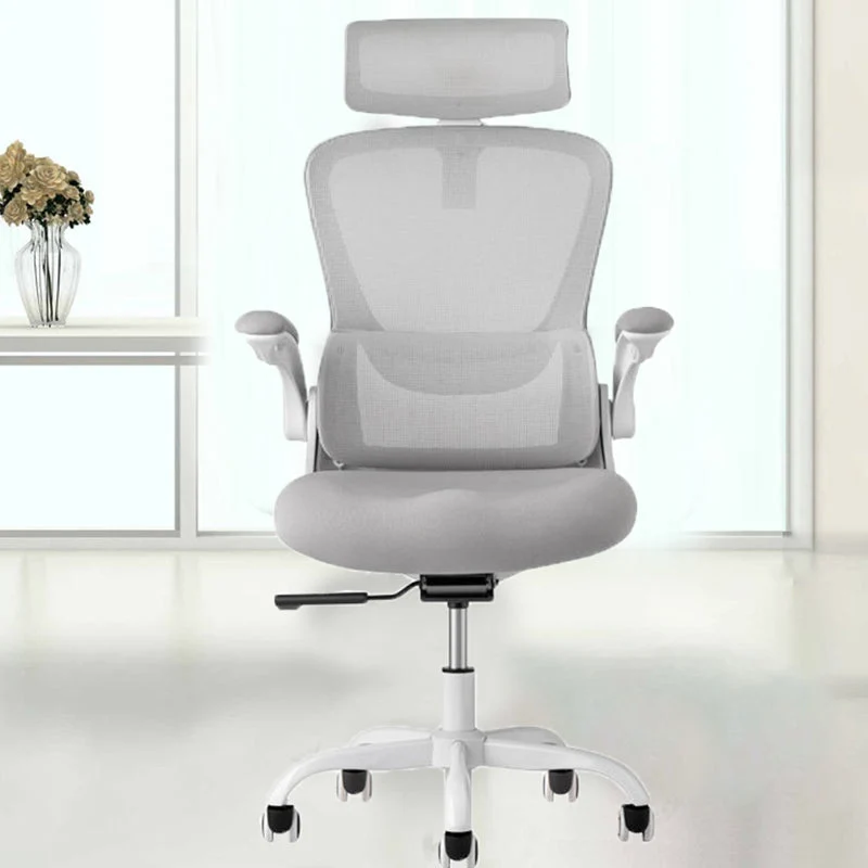 Chaise de bureau moderne avec bras amovibles, chaise ergonomique sans détresse avec roulettes Clearhalo